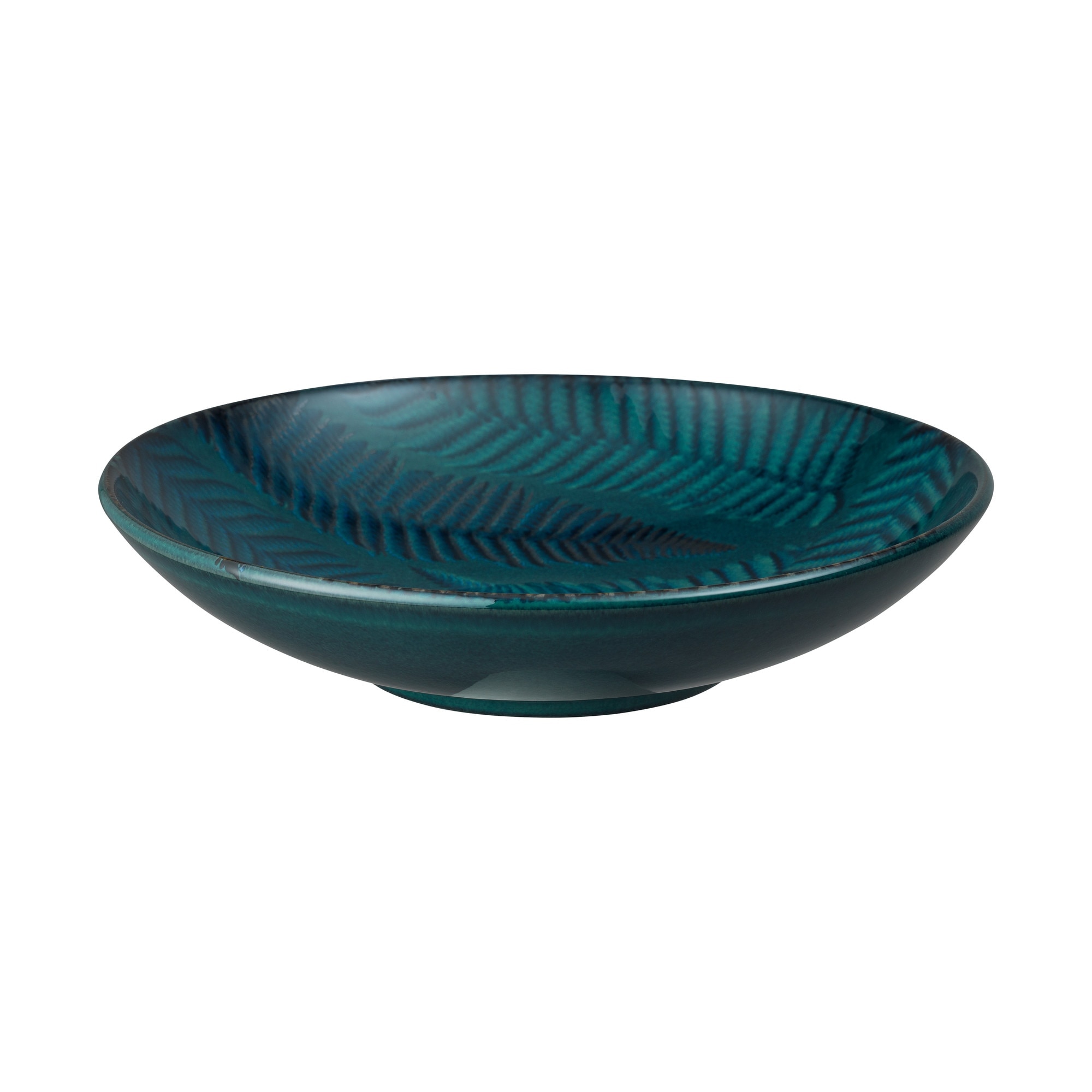 Product photograph of Statement Fern Green Large Serving Bowl Seconds from Denby Retail Ltd